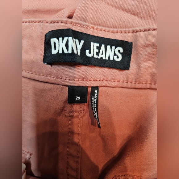 DKNY Jeans Women’s Slim Stretch Pants Rust Red Size 29 - Picture 4 of 11